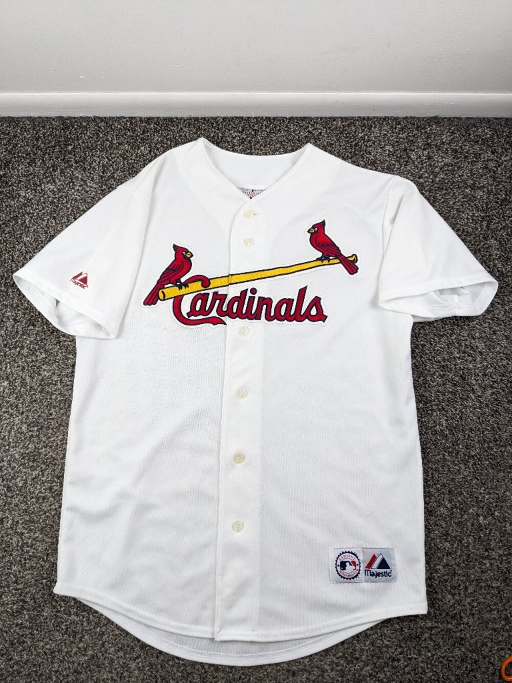 Vintage St Louis Cardinals Jersey Majestic Sewn White 6400 Mens Medium